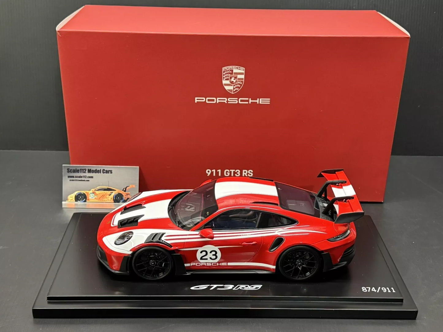 Porsche 911 992 GT3 RS Salzburg w/ Display Case - 1/18 Spark - Dealer Edition