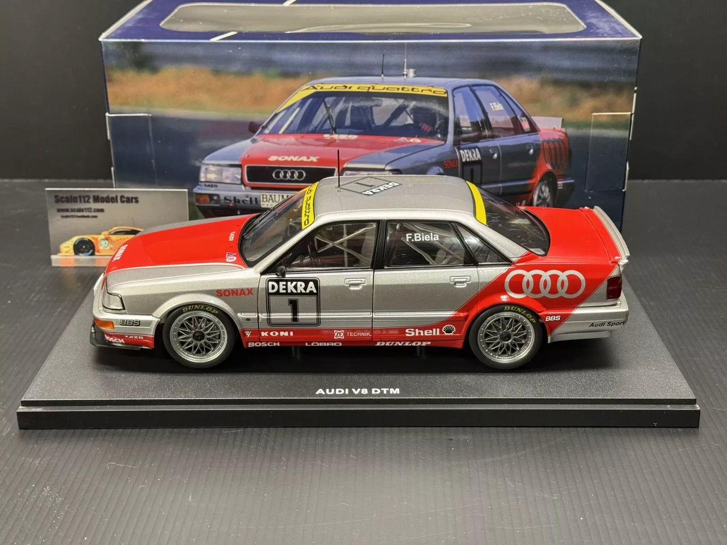 Audi V8 Quattro #1 DTM 1992 Frank Biela 1/18 Scale Diecast Car by WERK83
