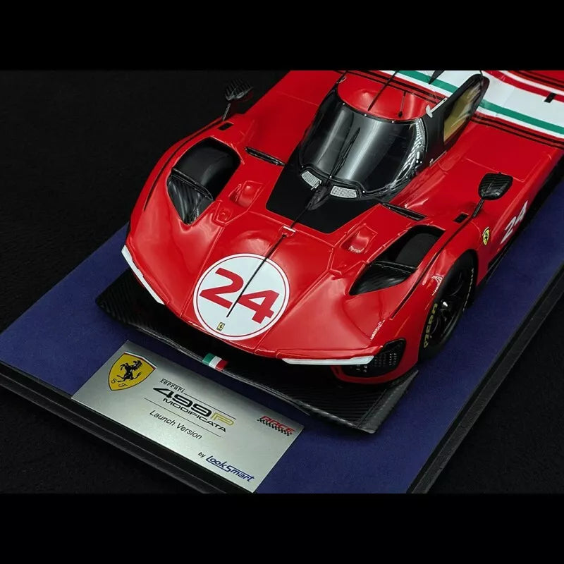 Ferrari 499P Modificata Launch Version - 1/18 Scale w/ Display Case - Looksmart LS18RC028