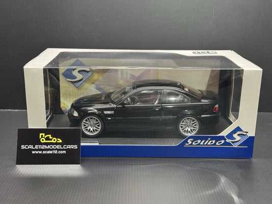 2003 E46 BMW CSL M3 Black 2003 1/18 Scale Model Car Diecast Model Car By Solido S1806506
