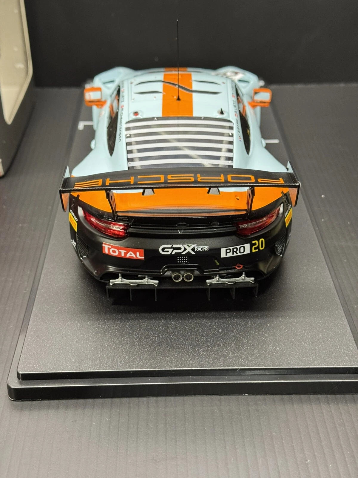 1/18 Scale IXO 911 GT3 RSR 991 24h of Spa 2019 #20 Gulf Livery Diecast Model Car