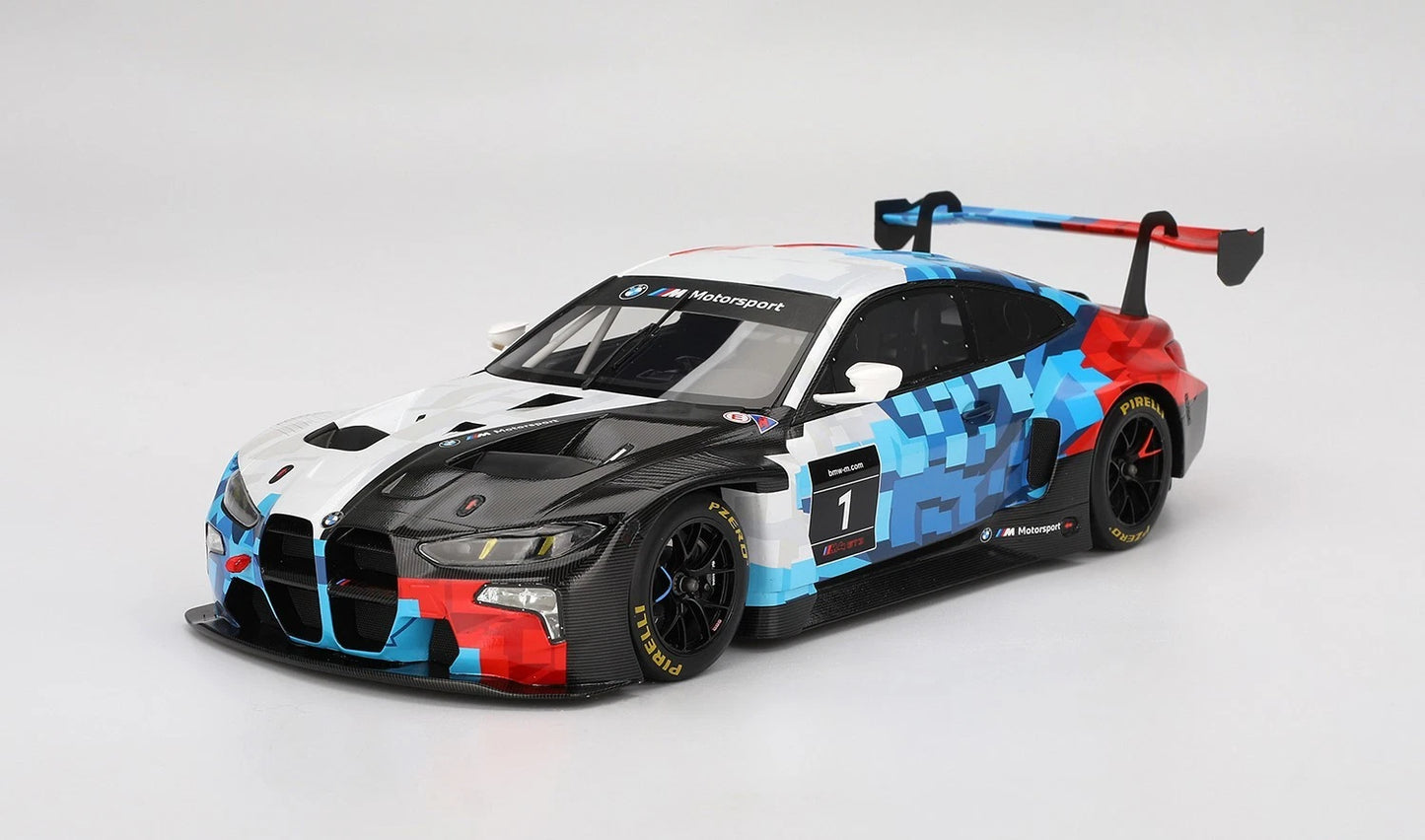 1/18 SCALE BMW M4 GT3 EVO PRESENTATION IMSA MODEL CAR BY TOP SPEED