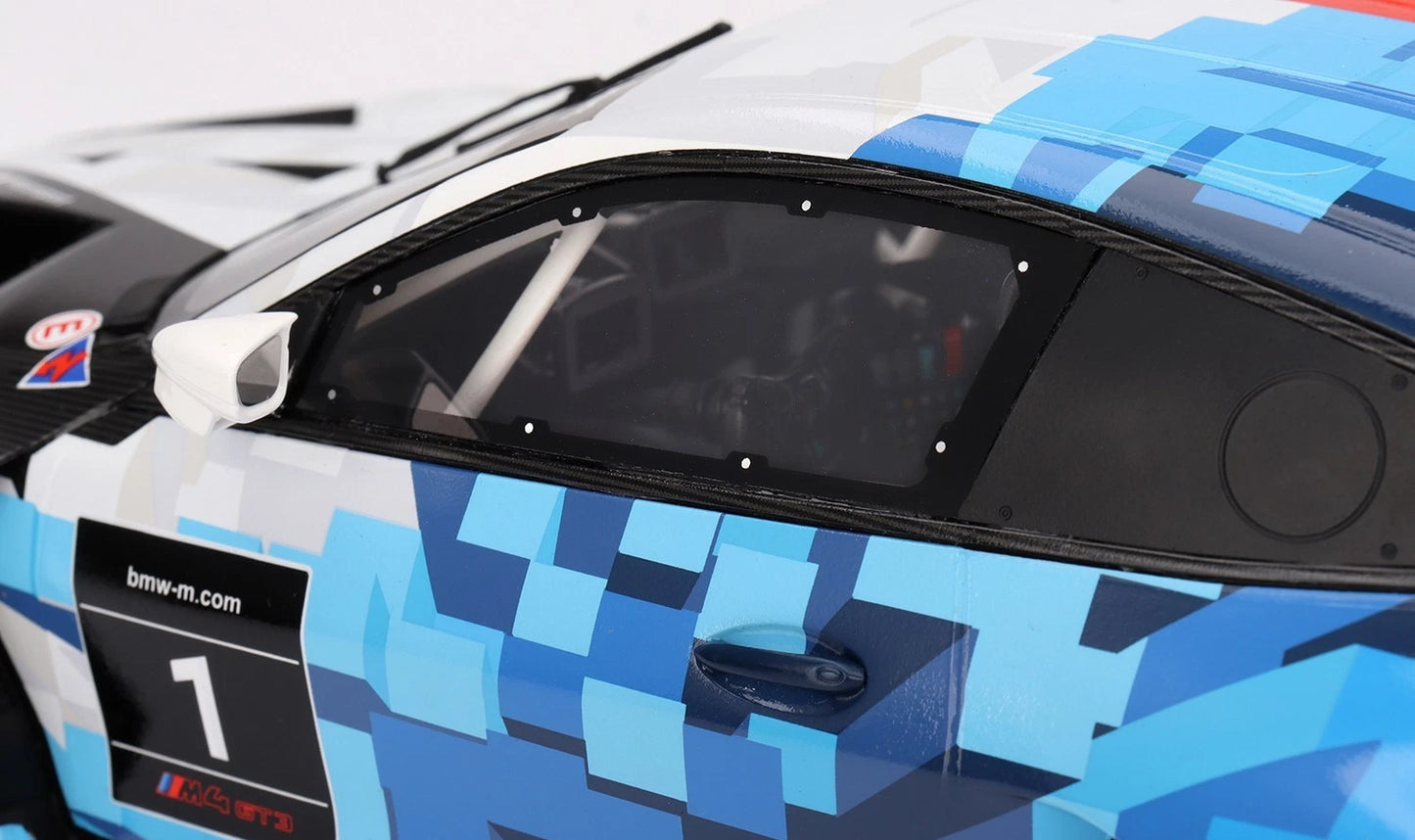 1/18 SCALE BMW M4 GT3 EVO PRESENTATION IMSA MODEL CAR BY TOP SPEED