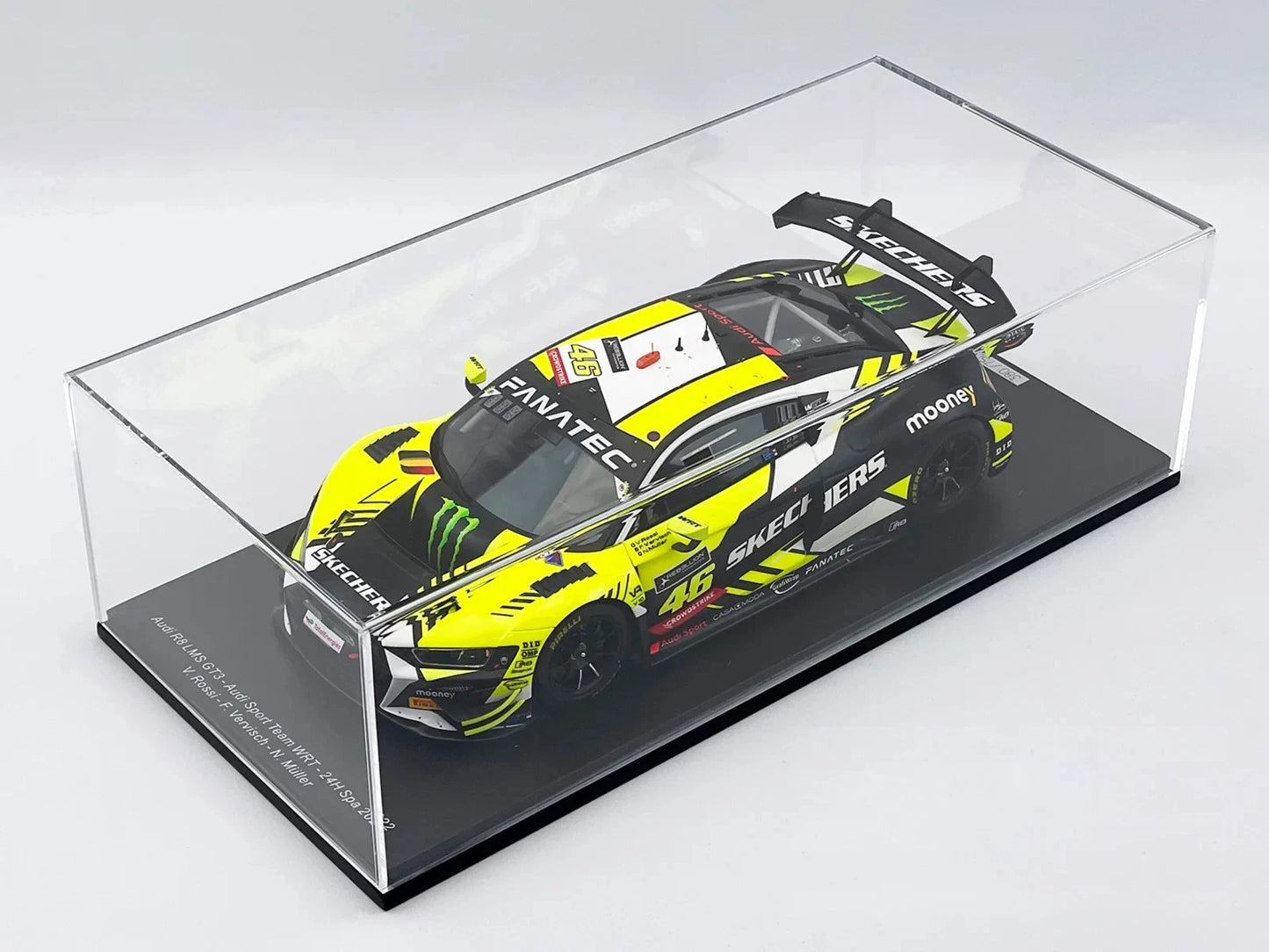 AUDI R8 LMS GT3 - SPA 2022 - WRT - 1/18 SCALE SPARK - VALENTINO ROSSI
