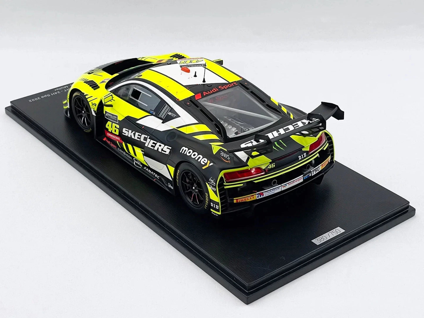 AUDI R8 LMS GT3 - SPA 2022 - WRT - 1/18 SCALE SPARK - VALENTINO ROSSI