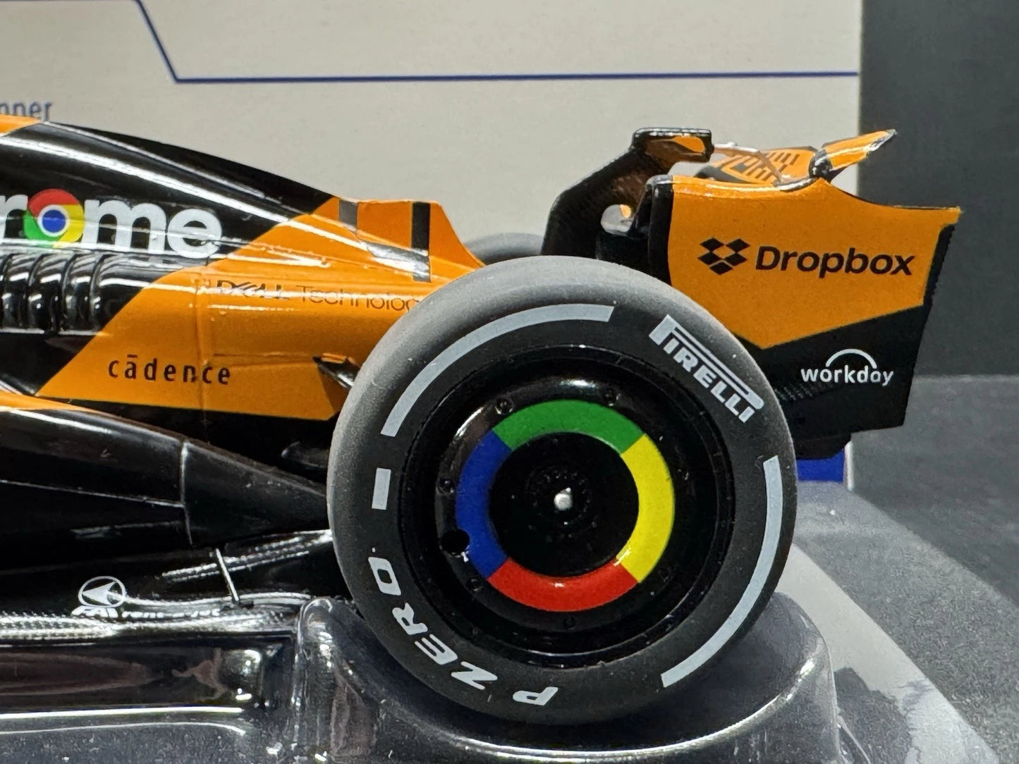 McLaren MCL38 #4 Lando Norris 2024 Miami GP 1/18 Scale Model Car by Solido S1814201