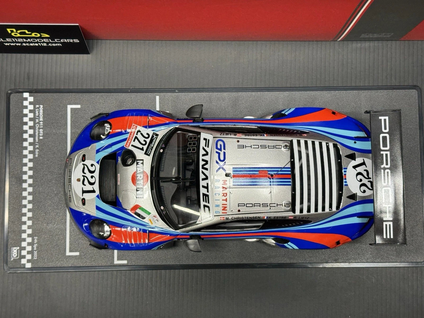 IXO 911 Porsche GT3 R Martini Racing 24H Spa 2022 Diecast Model Car 1/18 Scale