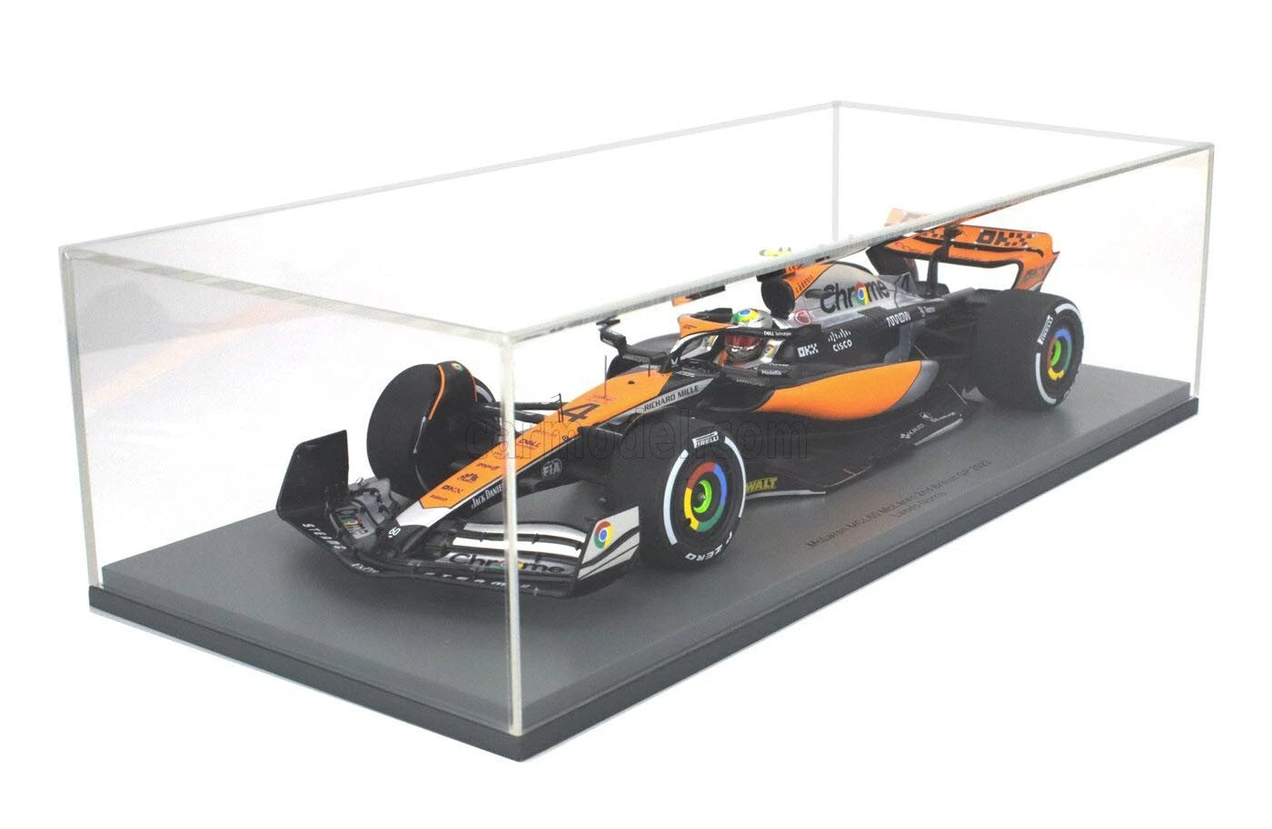 1/18 Spark McLaren MCL60 2023 2nd British GP #4 Lando Norris W/ Display Case