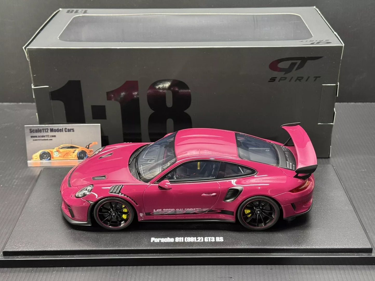 Porsche 911 991.2 GT3 RS Ruby Star Red 2019 1/18 Scale Model Car by GT Spirit GT911