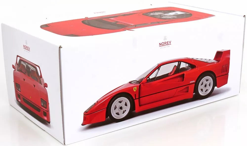 Ferrari F40 1987 1/12 Scale Diecast Model Car in Rosso Corsa by Norev 127902