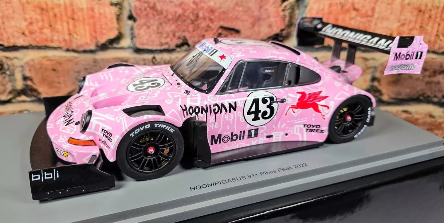 Porsche 911 Hoonipigasus - 2022 Pikes Peak - Ken Block 1:18 Model Car by Spark 18S726