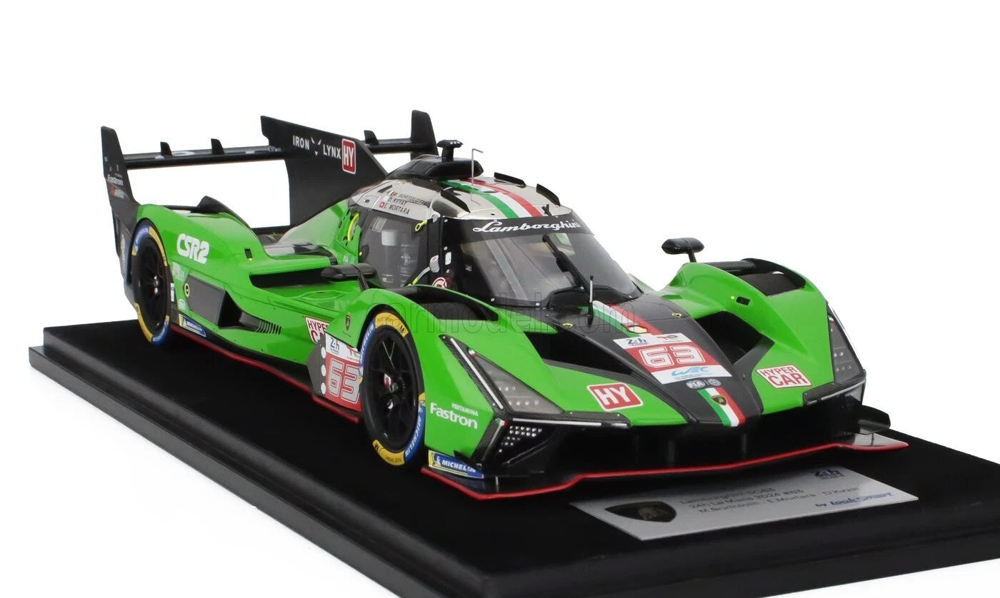 LAMBORGHINI SC63 3.8L V8 TURBO 24h LE MANS 2024 #63 1/18 Scale Model Looksmart