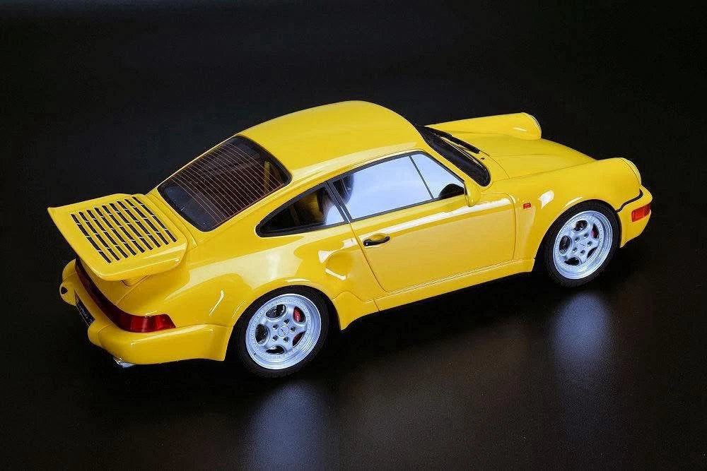 1992 PORSCHE 911 (964) TURBO S YELLOW 1/12 MODEL CAR BY GT SPIRIT
