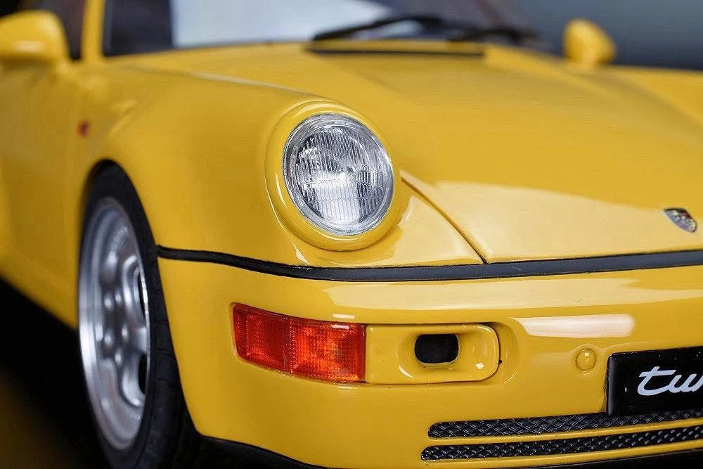 1992 PORSCHE 911 (964) TURBO S YELLOW 1/12 MODEL CAR BY GT SPIRIT