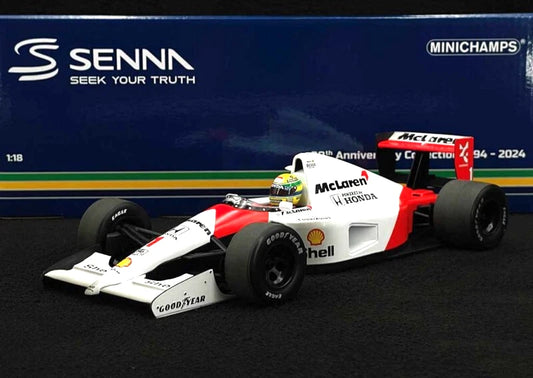 Minichamps 1/18 Scale 540 913801 - McLaren Honda MP4/6 #1 Champion 1991 A. Senna
