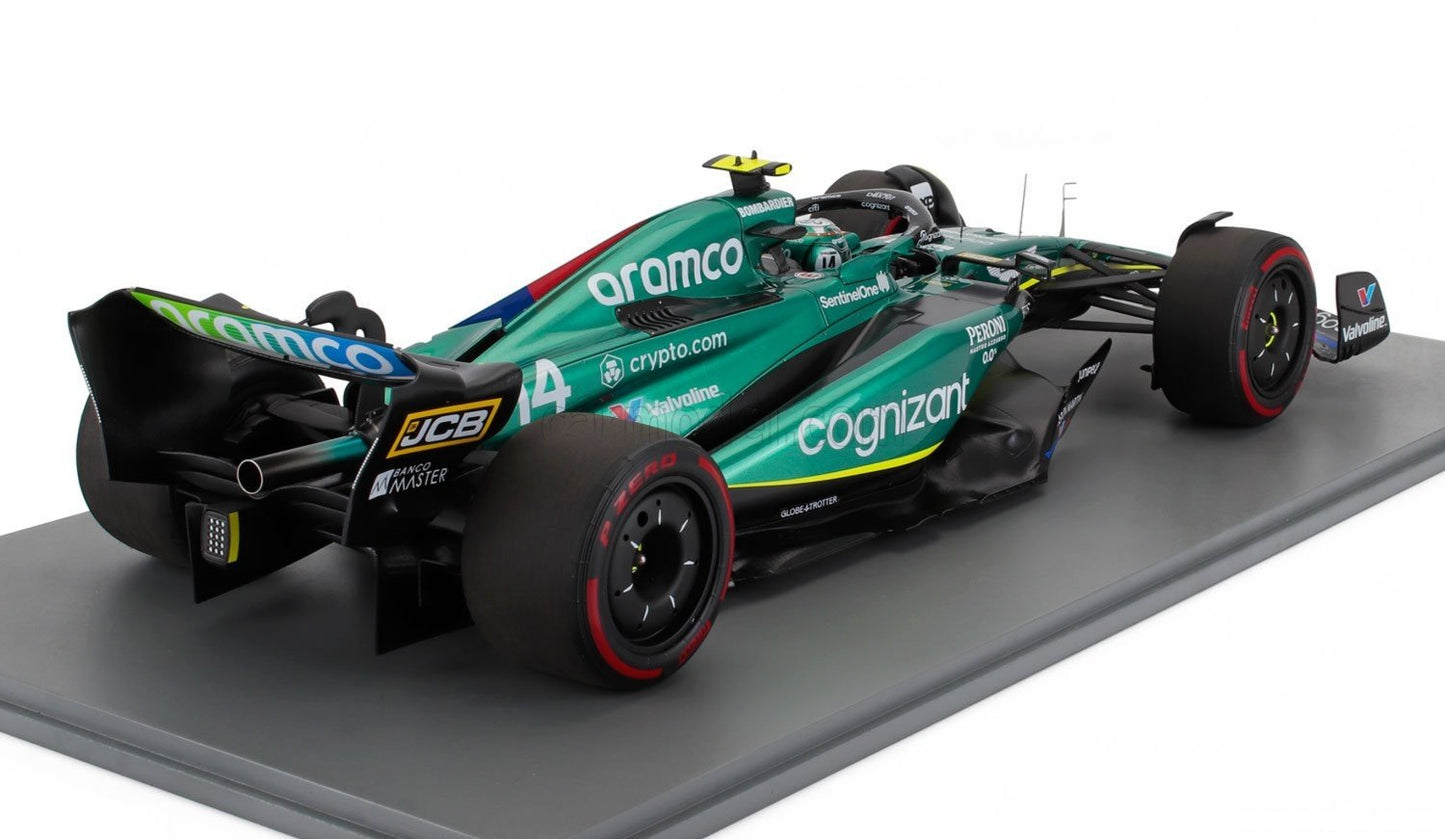 1/12 SPARK ASTON MARTIN F1 AMR23 #14 FERNANDO ALONSO BRITISH GP w/ DISPLAY CASE