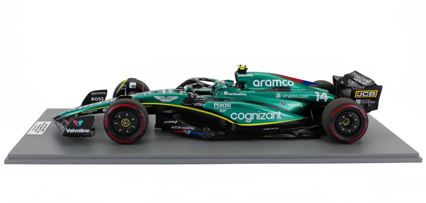 1/12 SPARK ASTON MARTIN F1 AMR23 #14 FERNANDO ALONSO BRITISH GP w/ DISPLAY CASE
