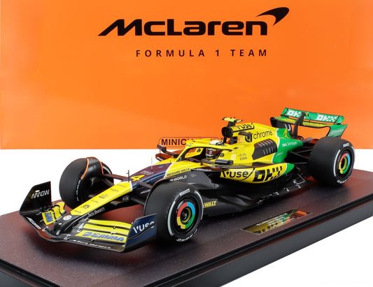 McLaren MCL38 #4 Lando Norris 2024 Monaco GP 1/12 Scale Model Car by Minichamps 537248004