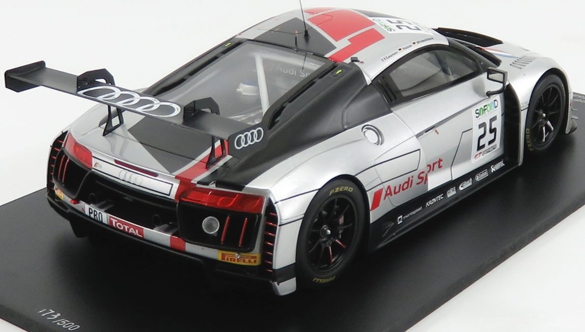 Audi R8 LMS GT3 Team Audi Sport 2017 Spa Winner Model Car 1/18 Scale Spark
