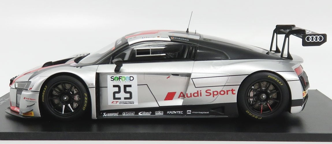 Audi R8 LMS GT3 Team Audi Sport 2017 Spa Winner Model Car 1/18 Scale Spark