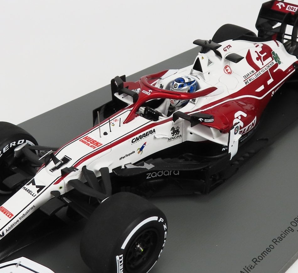Alfa Romeo Orlen C41 #7 Kimi Raikkonen Abu Dhabi 2021 Last Race 1/18 Spark