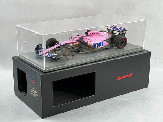 1/18 SCALE SPARK ALPINE A522 FERNANDO ALONSO BAHRAIN GP 2022 w/ DISPLAY CASE
