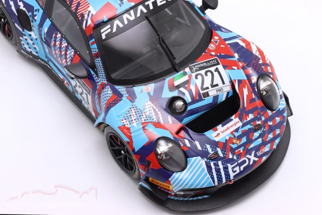 1/18 Scale Porsche 992 GT3 R GPX Martini Racing 24H Spa 2022 Model Car by IXO LEGT18-20221