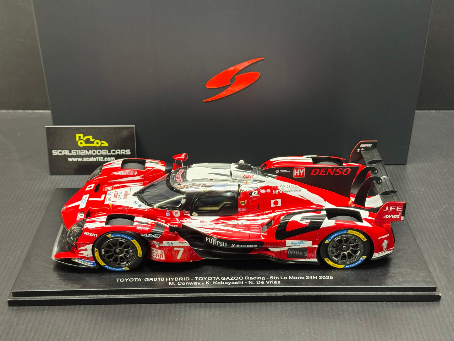 1/18 SCALE TOYOTA GR010 HYBRID #7 - 24H LE MANS 2025 5th - MODEL BY SPARK