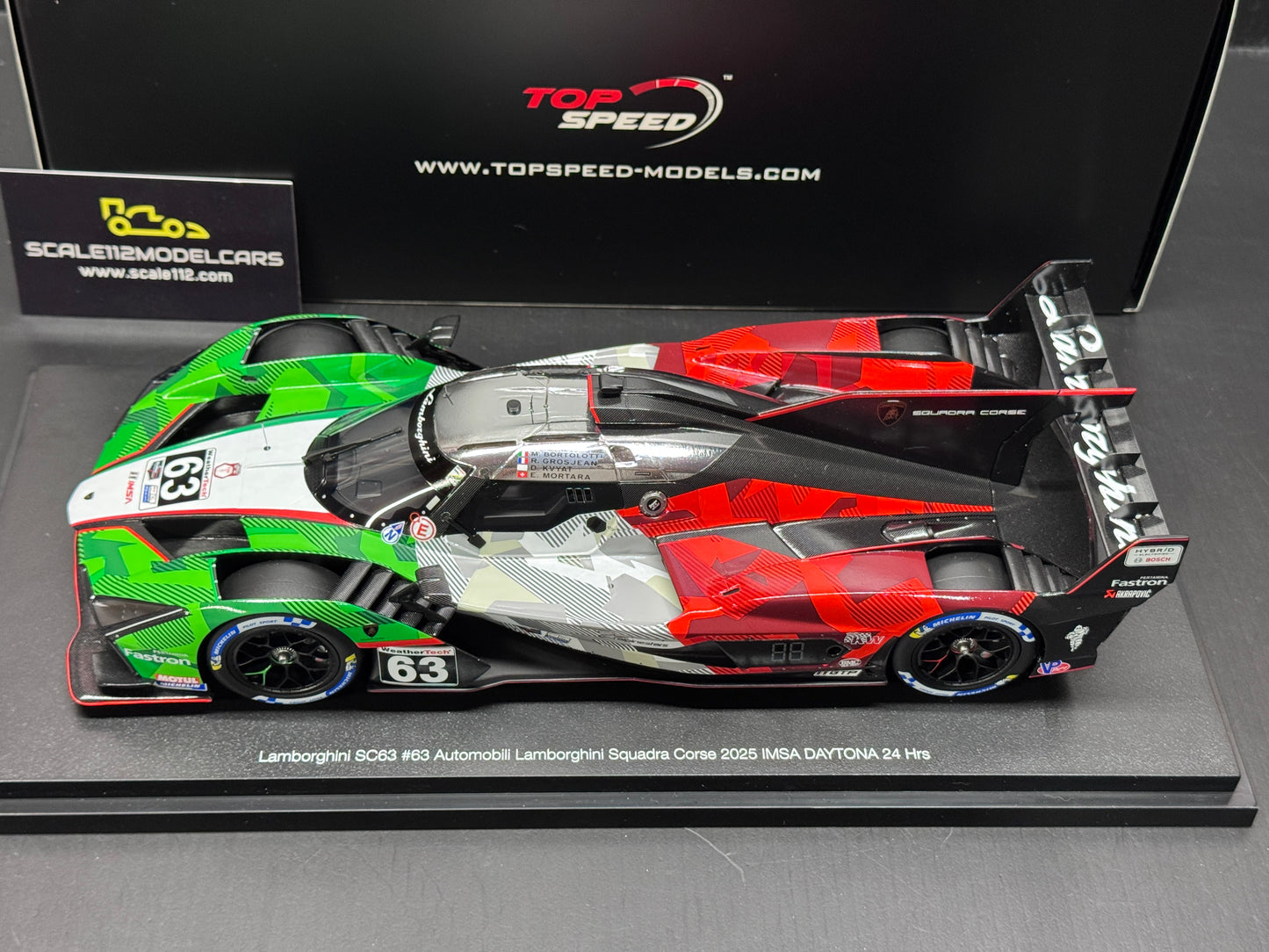 LAMBORGHINI SC63 3.8L V8 TURBO 24 Hours of Daytona 2025 #63 1/18 Scale Top Speed