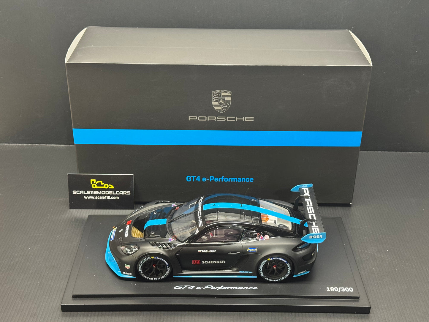 Porsche 718 Cayman GT4  E-Performance  Model Car w/ Display Case 1/18  Spark WAP0214150RCAY