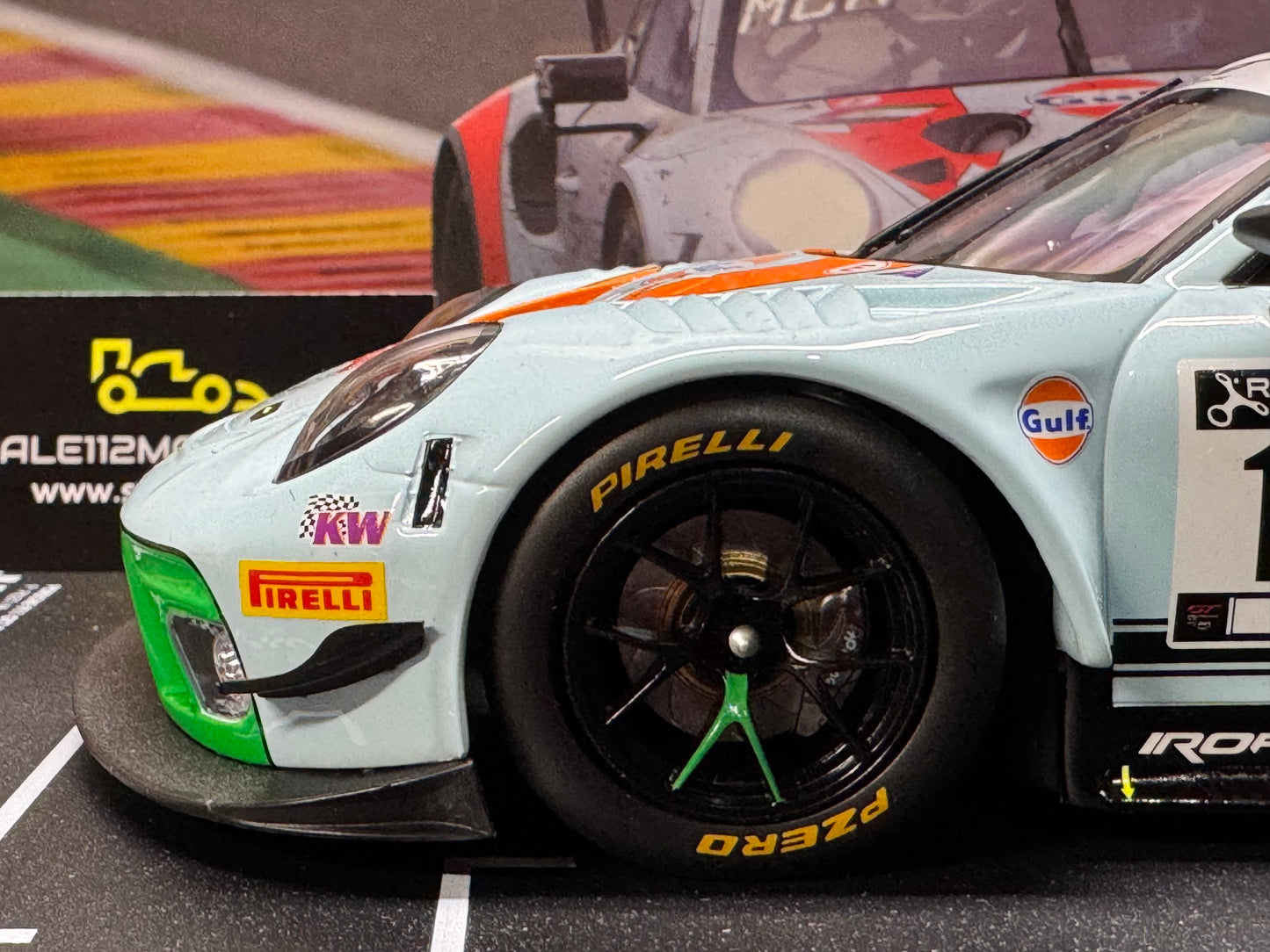 1/18 Scale IXO Porsche 911 GT3 R 24h Spa 2020 Gulf GPX Racing Diecast Model