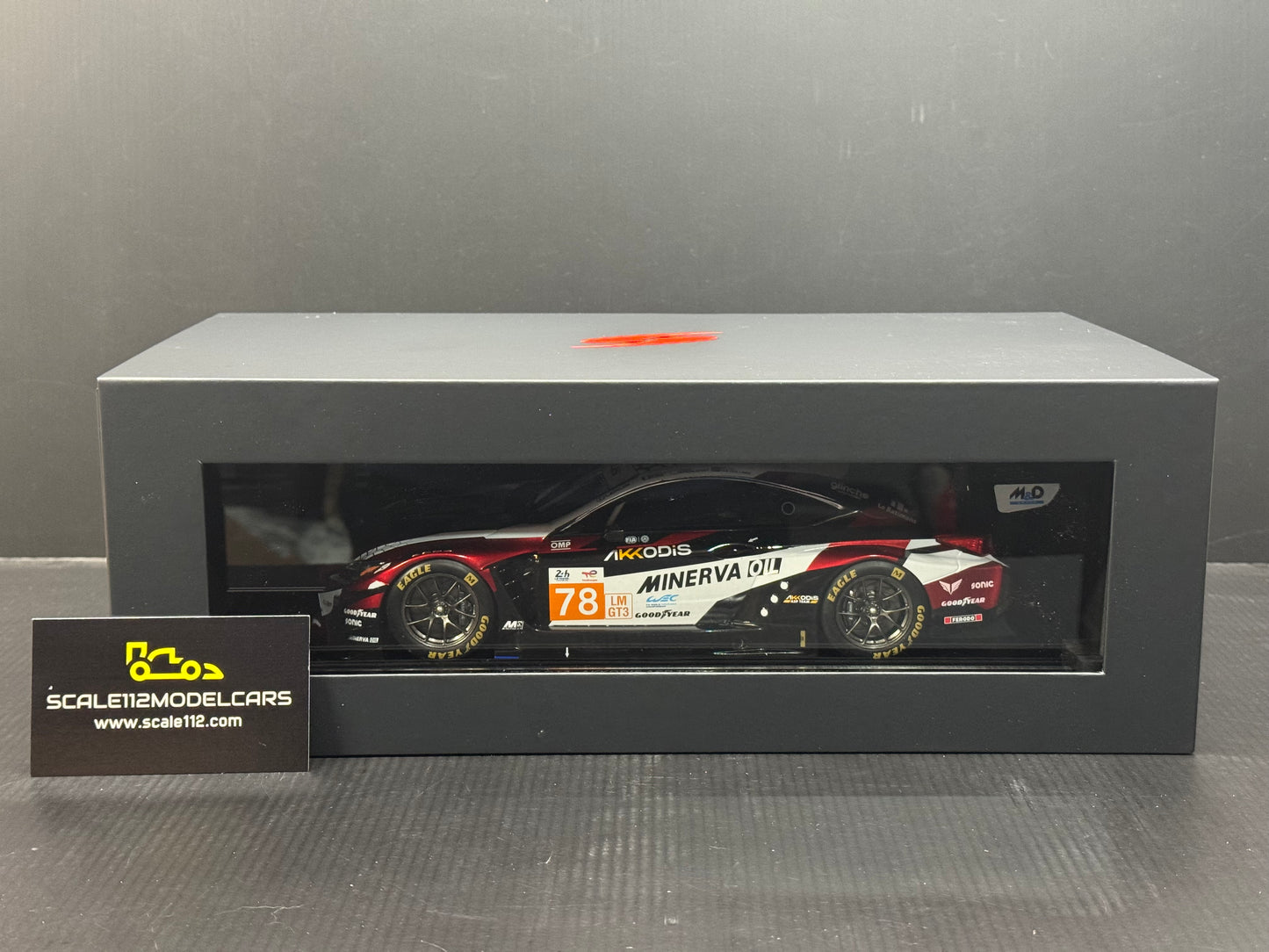 LEXUS RC F GT3 #78 24H Le Mans 2024 1/18 Scale Model by Spark w/ Display Case 18S448