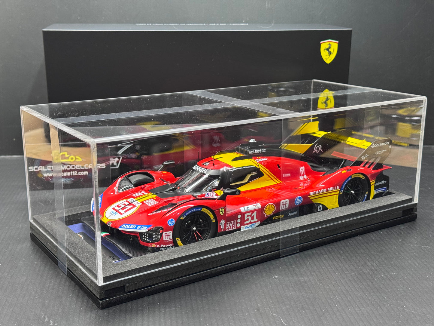 Ferrari 499P AF Corse #51 3rd 24hr Le Mans 2024  w/ Display Case 1/18 Looksmart