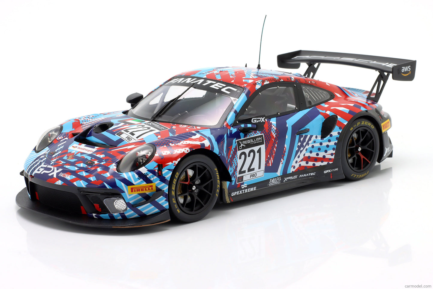 1/18 Scale Porsche 992 GT3 R GPX Martini Racing 24H Spa 2022 Model Car by IXO LEGT18-20221