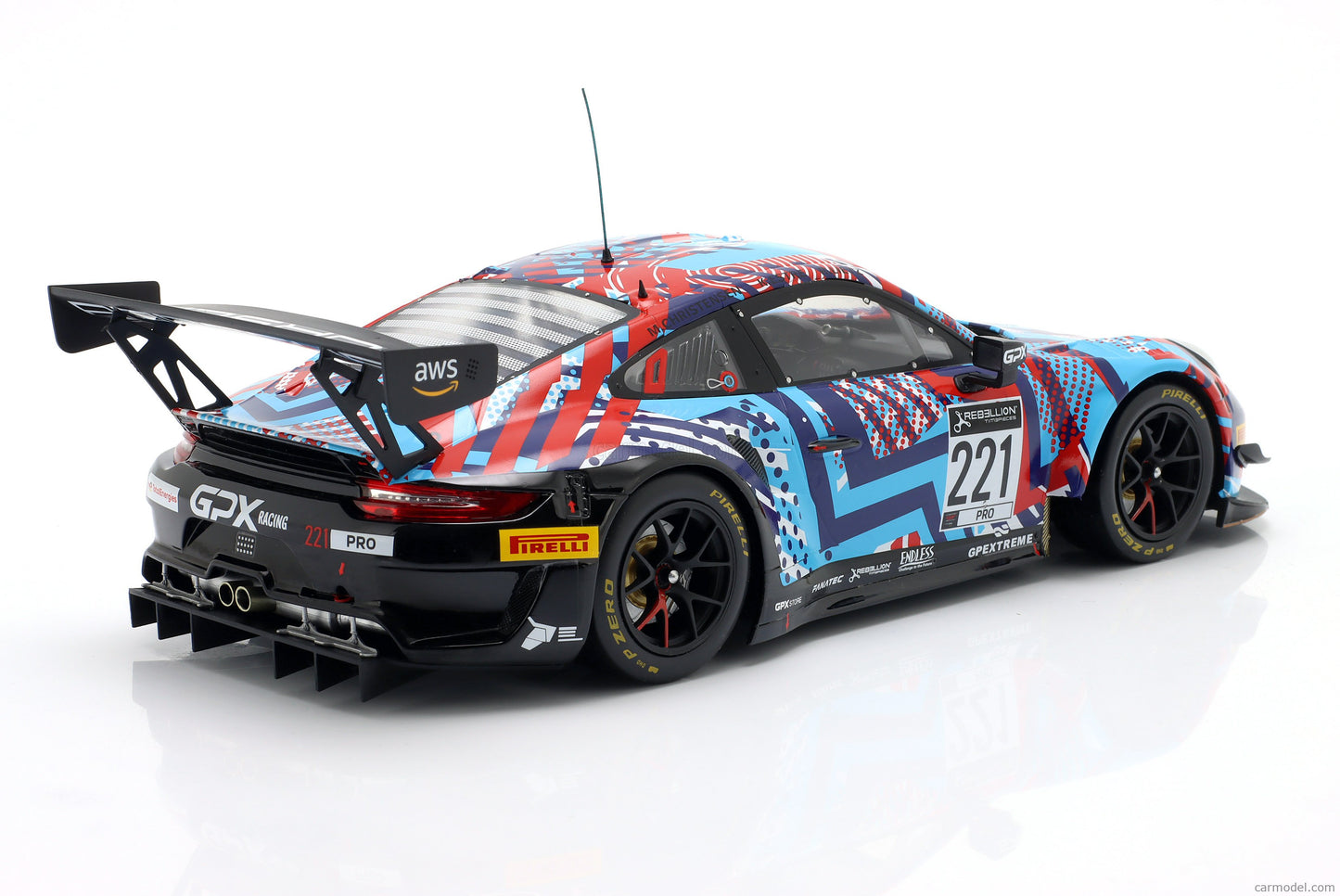 1/18 Scale Porsche 992 GT3 R GPX Martini Racing 24H Spa 2022 Model Car by IXO LEGT18-20221