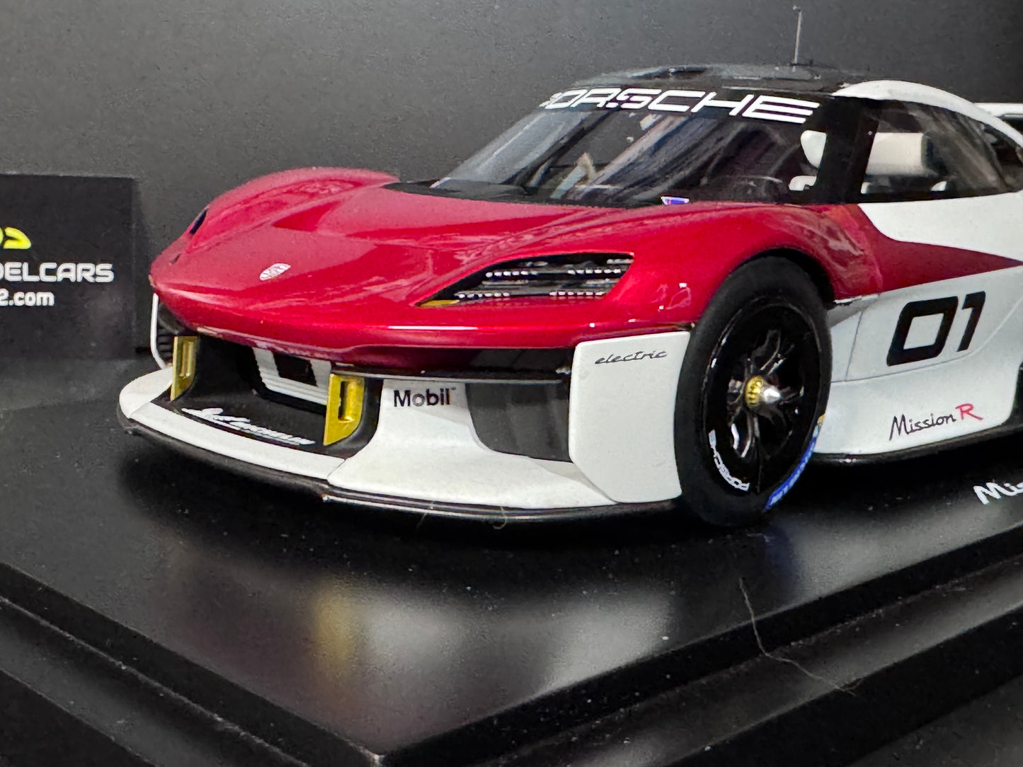 1/18 Scale Spark Porsche Mission R Dealer Edition with Display Case Ltd. to 750