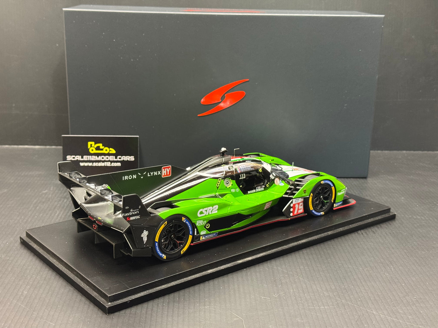 LAMBORGHINI SC63 3.8L V8 TURBO 24h LE MANS 2024 #19 1/18 Scale Model Spark 18S647