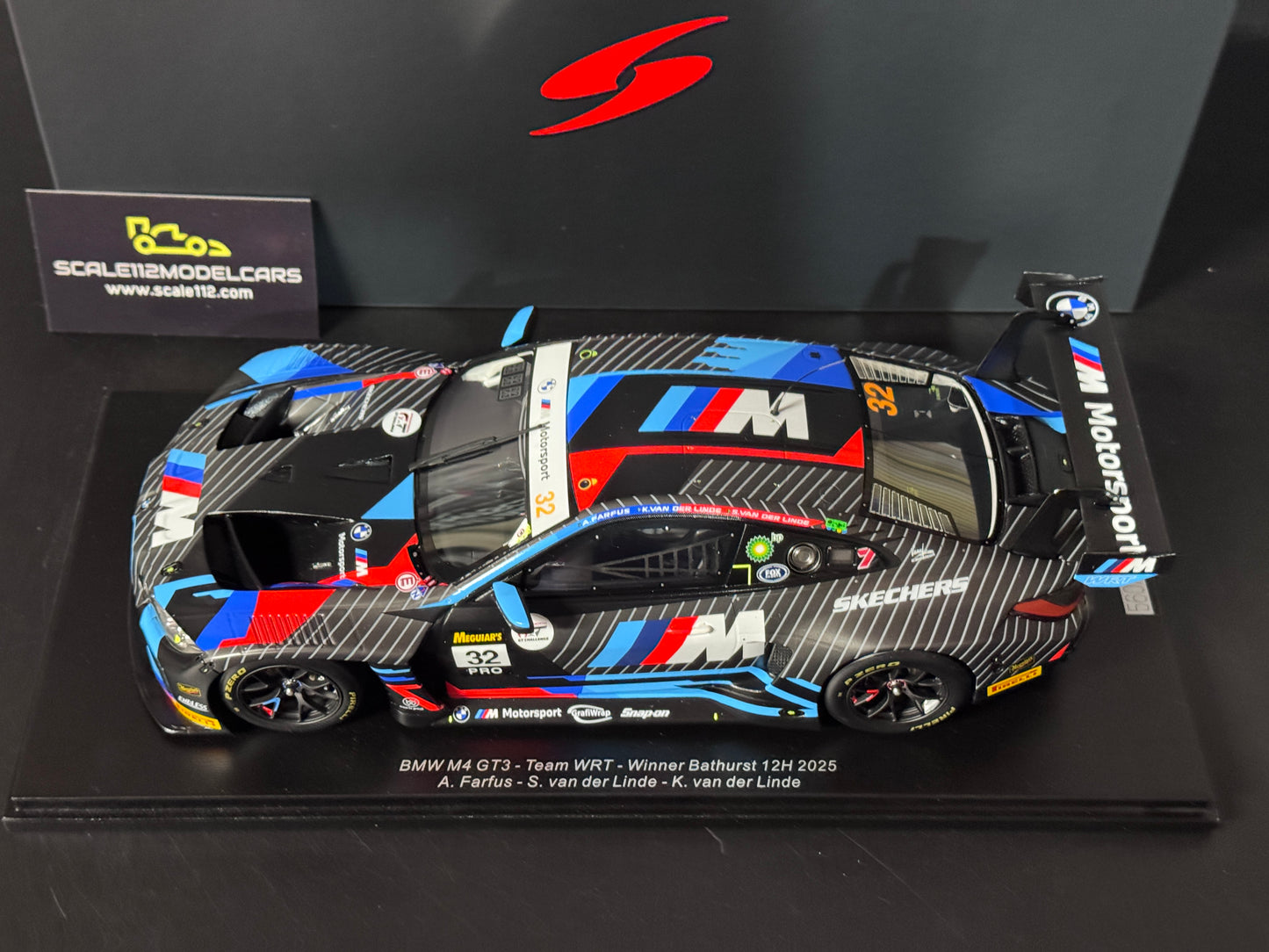 M4 GT3 TEAM WRT #32 24h WINNER 12h BATHURST 2025 1/18 SCALE MODEL BY SPARK