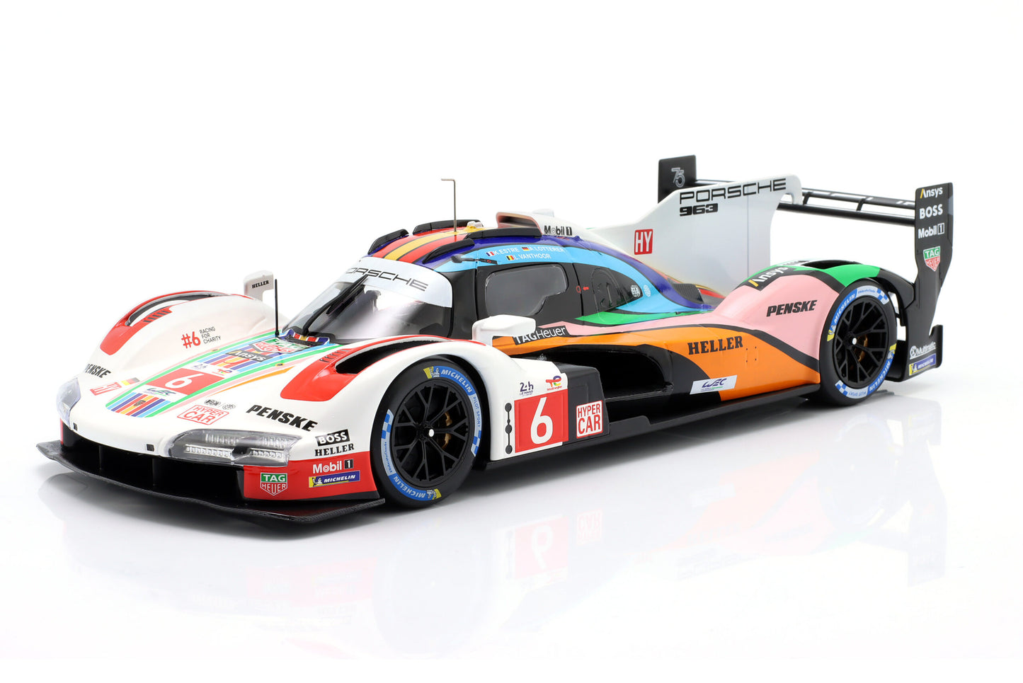 1/18 Scale IXO Porsche 963 LMDH #6 Penske Motorsport 24h Le Mans 2023 LEGT963-LM003