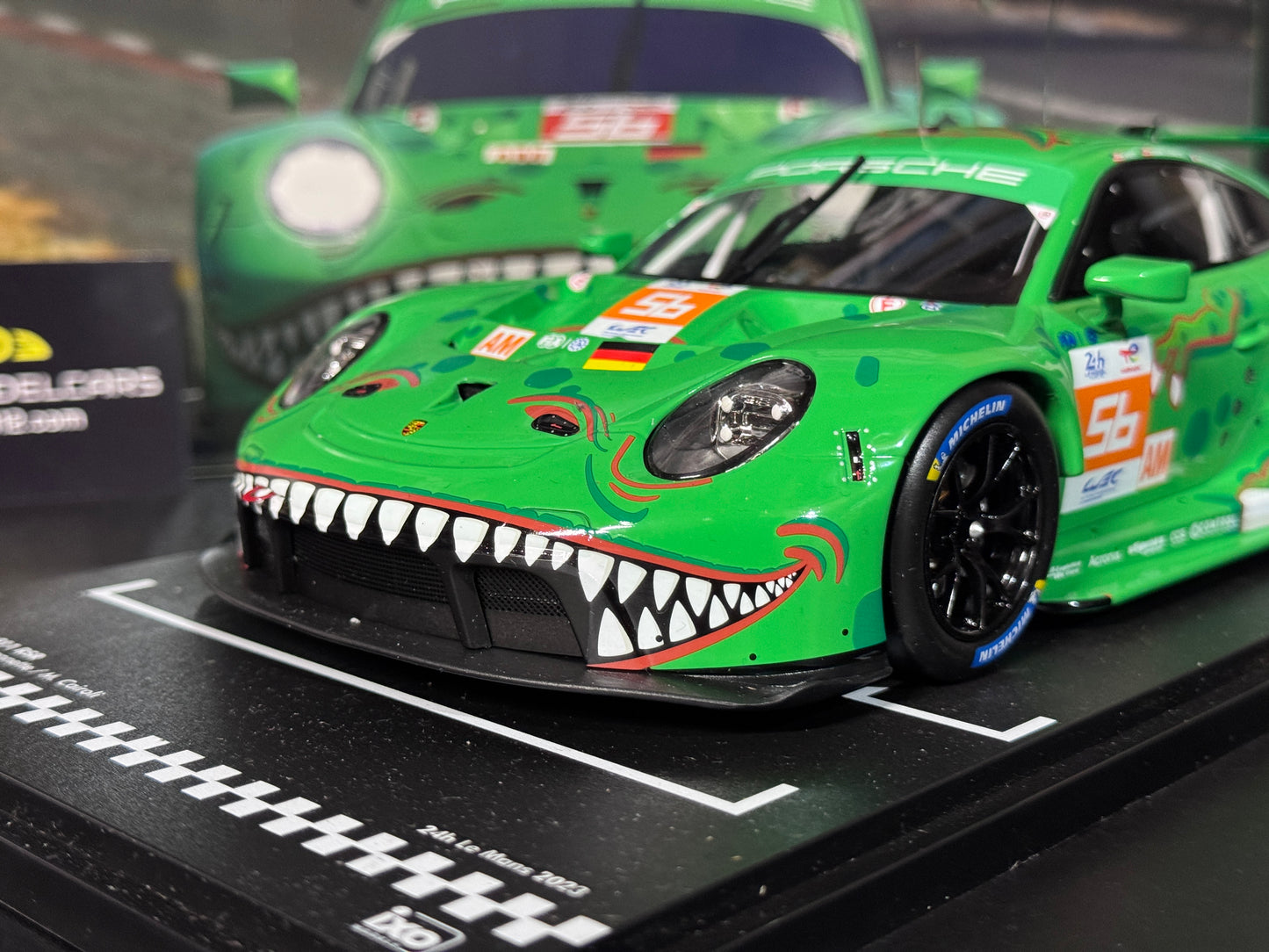 Porsche 911 RSR #56 Lemans  24Hr. 2023 AO Racing "Rexy" 1/18 Scale by IXO