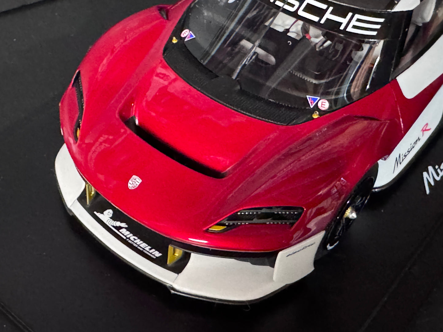 1/18 Scale Spark Porsche Mission R Dealer Edition with Display Case Ltd. to 750
