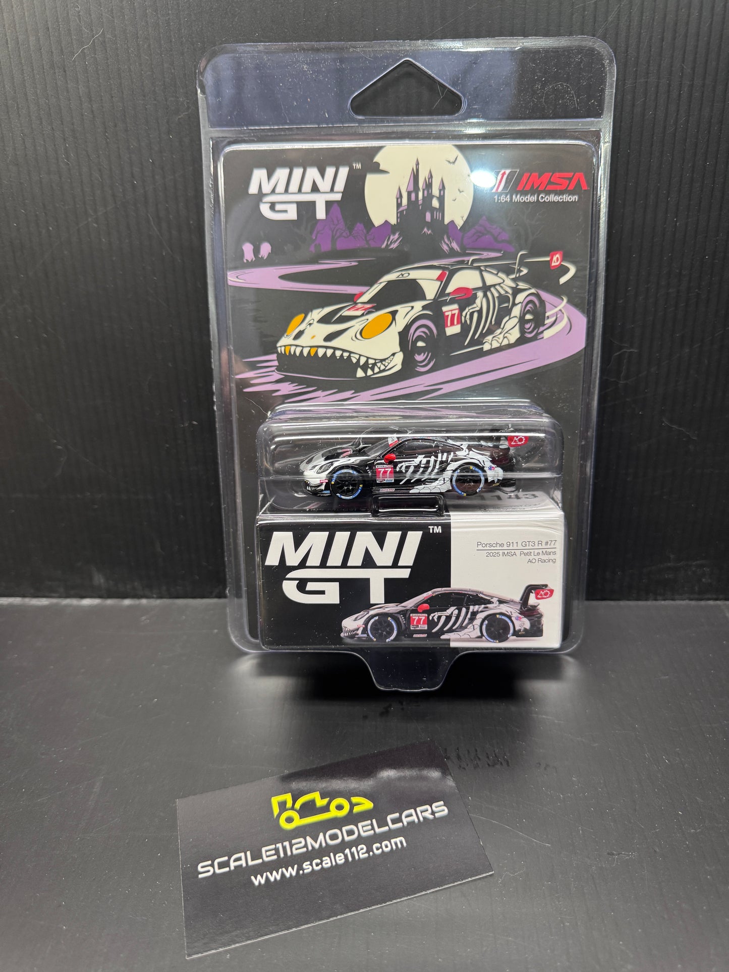 Mini GT Porsche 911 GT3-R AO Racing Rexy 2025 Petit Le Mans - Skeleton