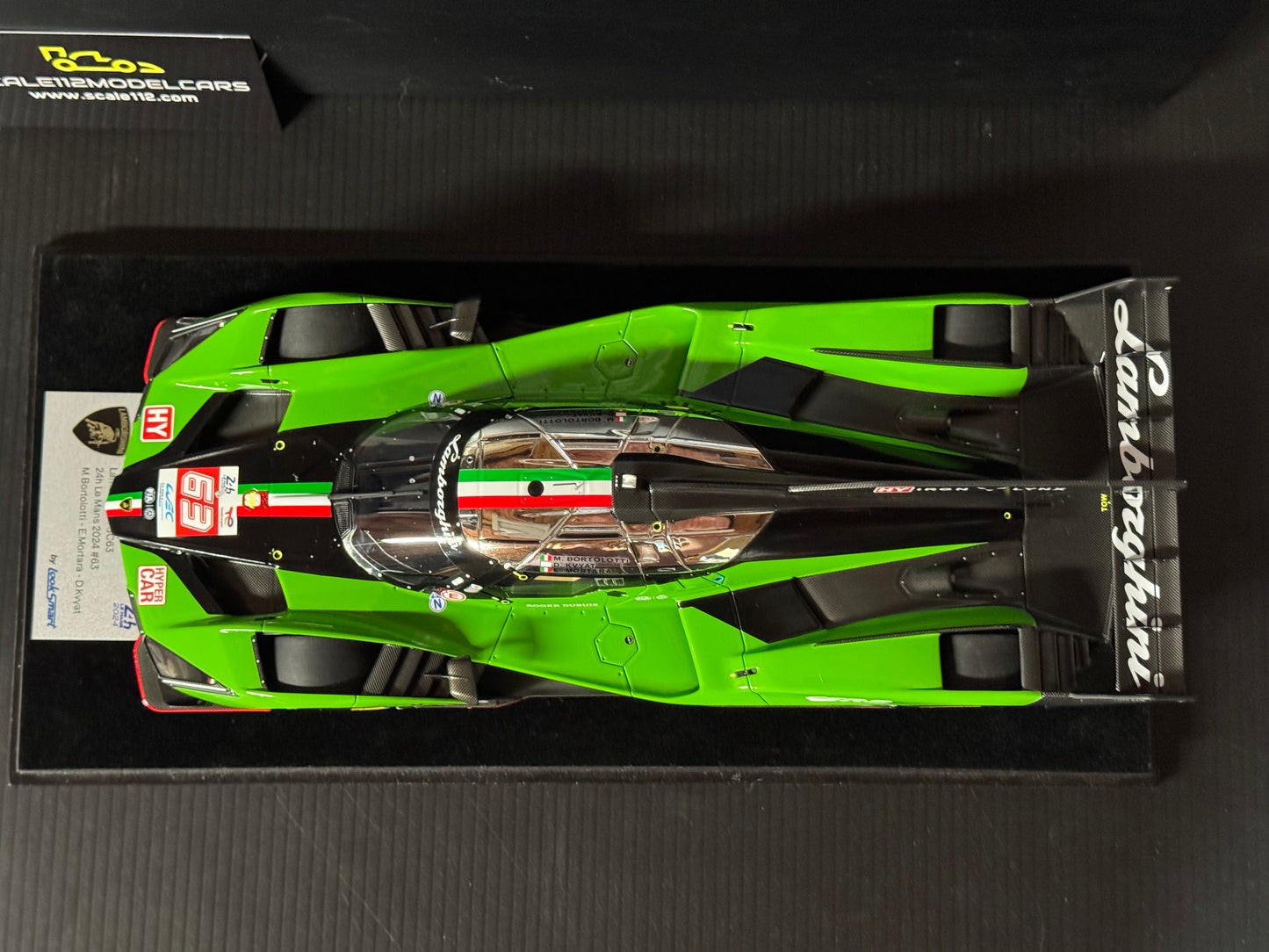 LAMBORGHINI SC63 3.8L V8 TURBO 24h LE MANS 2024 #63 1/18 Scale Model Looksmart