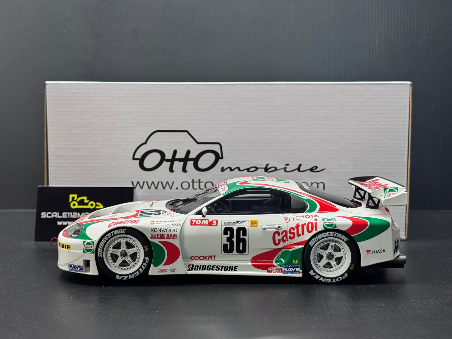 TOYOTA SUPRA RACING GT500 JGTC - 1997 1/18 SCALE MODEL CAR BY OTTO MOBILE OT494