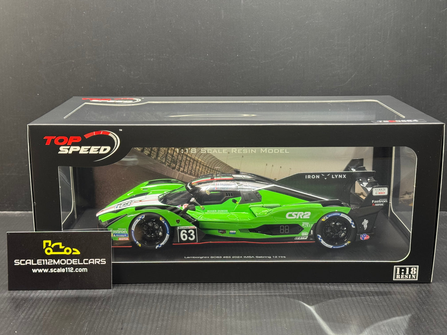 LAMBORGHINI SC63 3.8L V8 TURBO Sebring 12hr 2024 #63 1/18 Scale Top Speed