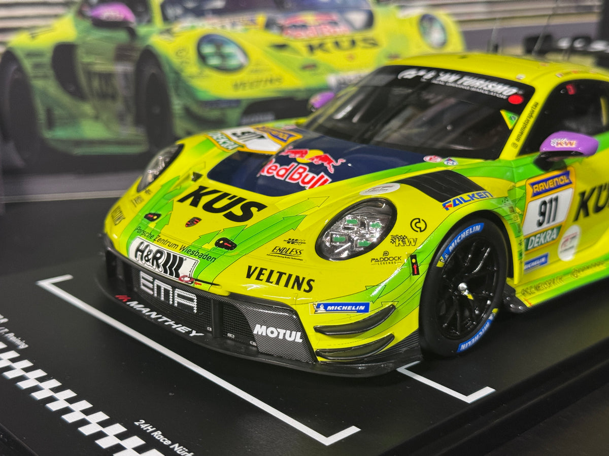 Porsche 911 GT3 R #911 2nd 24h Nürburgring 2025 Manthey Grello 1/18 Scale IXO