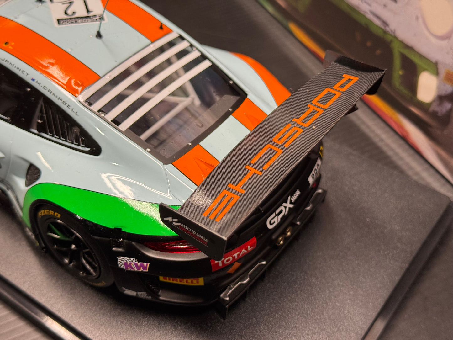 1/18 Scale IXO Porsche 911 GT3 R 24h Spa 2020 Gulf GPX Racing Diecast Model