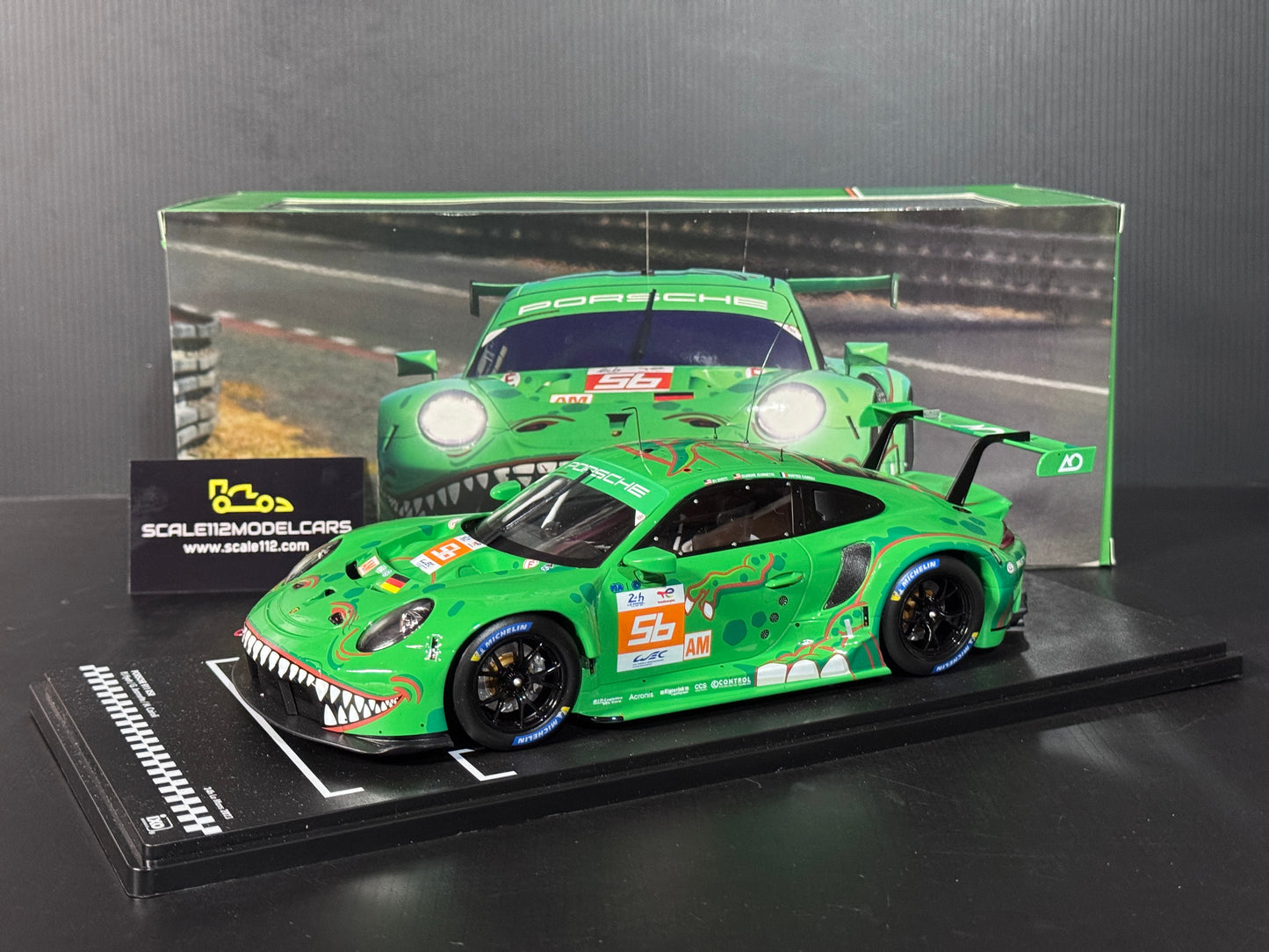 Porsche 911 RSR #56 Lemans  24Hr. 2023 AO Racing "Rexy" 1/18 Scale by IXO