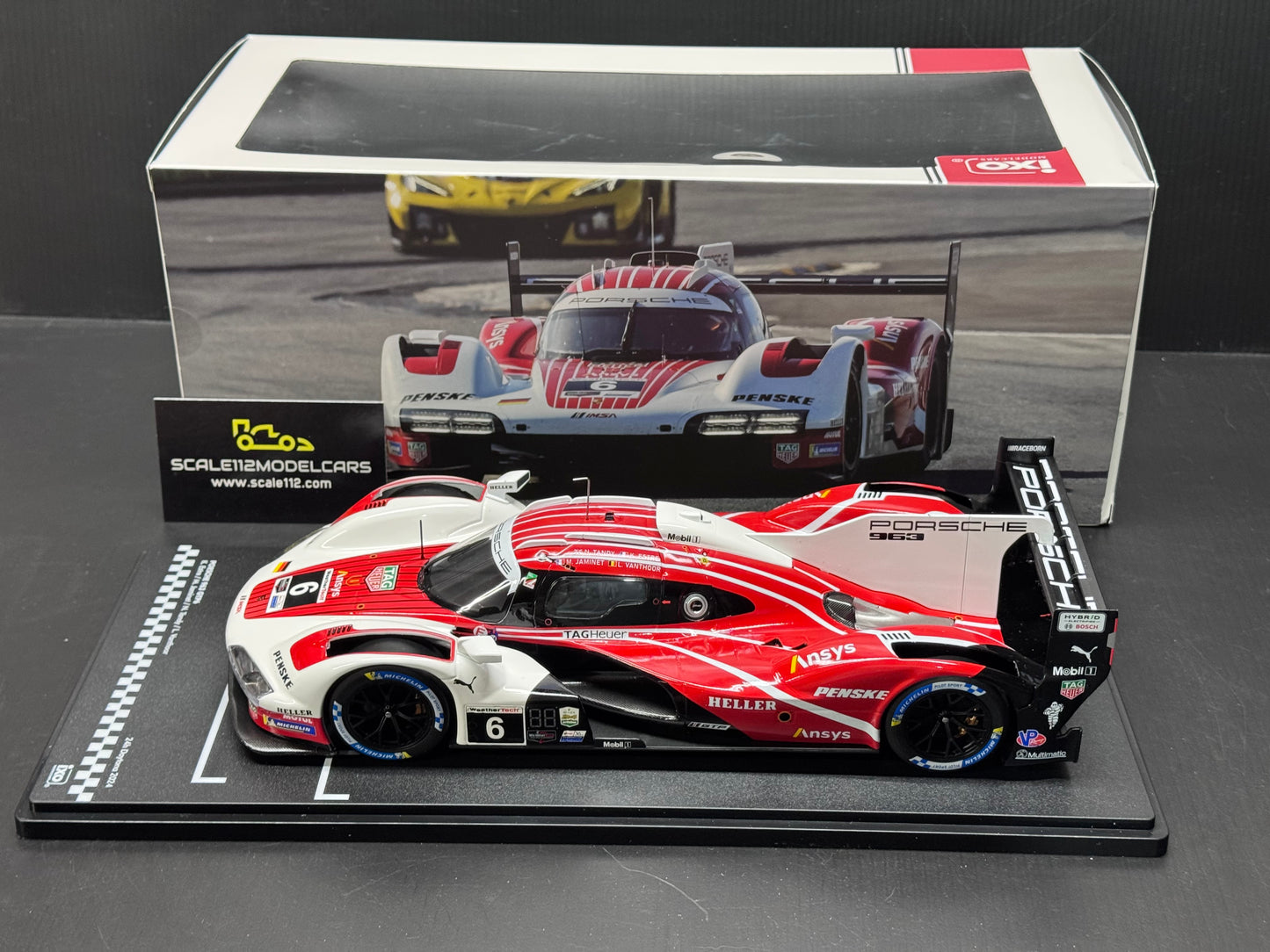 1/18 Scale IXO Porsche 963 LMDH #6 Penske Motorsport 24h Daytona 2024