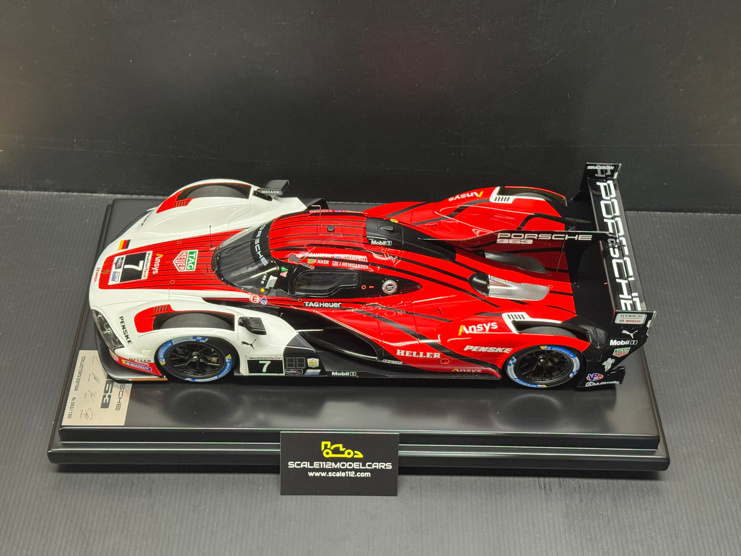 Porsche 963 LMDH #7 Porsche Penske 24h Daytona 2024 1/12 Spark w/ Display Case